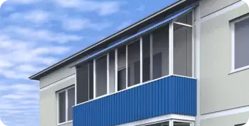 Остекление с крышей