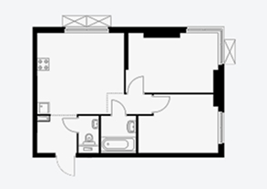 Двухкомнатная квартира
